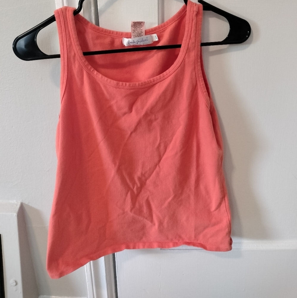 Fresh Produce Vibrant Coral Tank Top Small